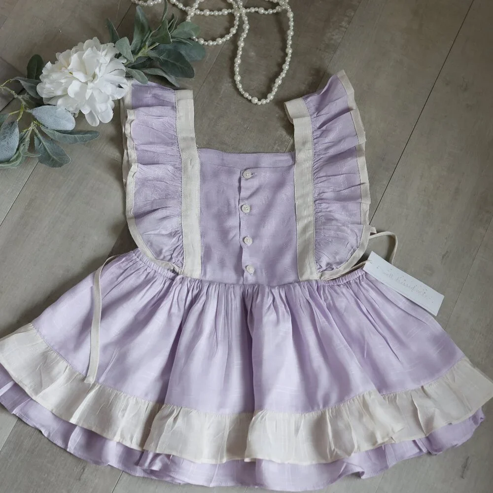 Well Dressed Wolf Kate Tunic Set Lavender and Beige Size 6 NWT